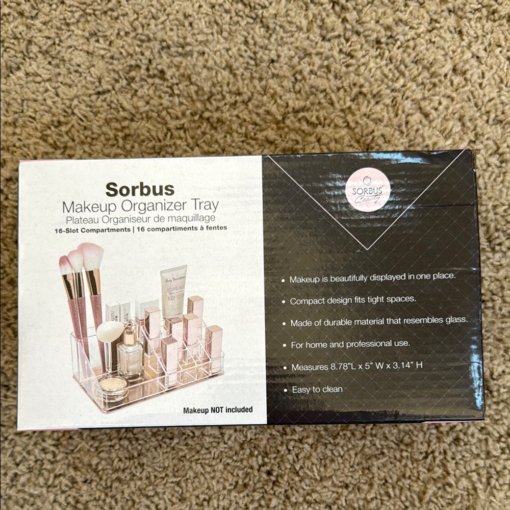 Sorbus Large 16 Slot Makeup Organizer Tray